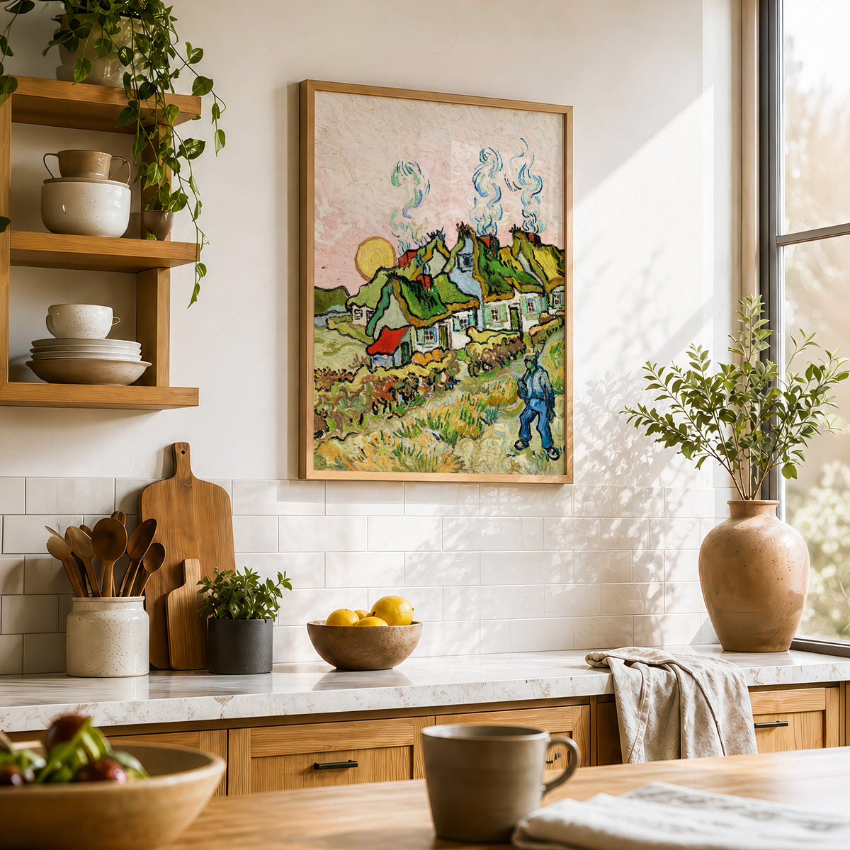 Vincent van Gogh Houses and a Figure Art Print — artwork preview 23