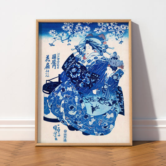 Utagawa Kuniyoshi Ogiya uchi Hanaogi Print – Japanese Ukiyo-e Wall Art — artwork preview 2