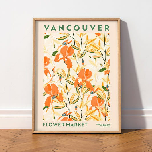 Vancouver Flower Market Print – Botanical Wall Art Poster for Modern Decor — artwork preview 2