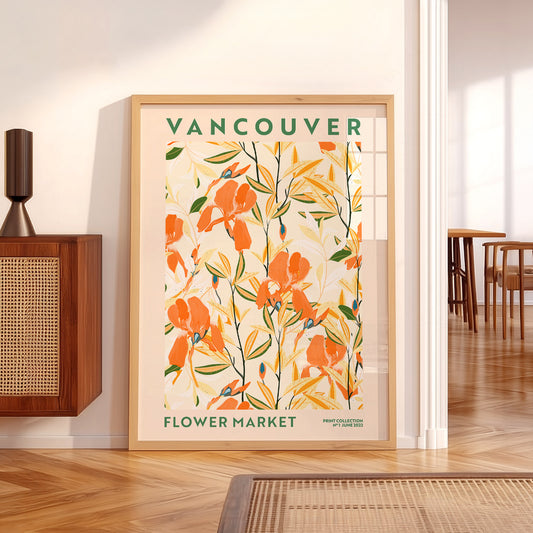 Vancouver Flower Market Print – Botanical Wall Art Poster for Modern Decor — artwork preview 5