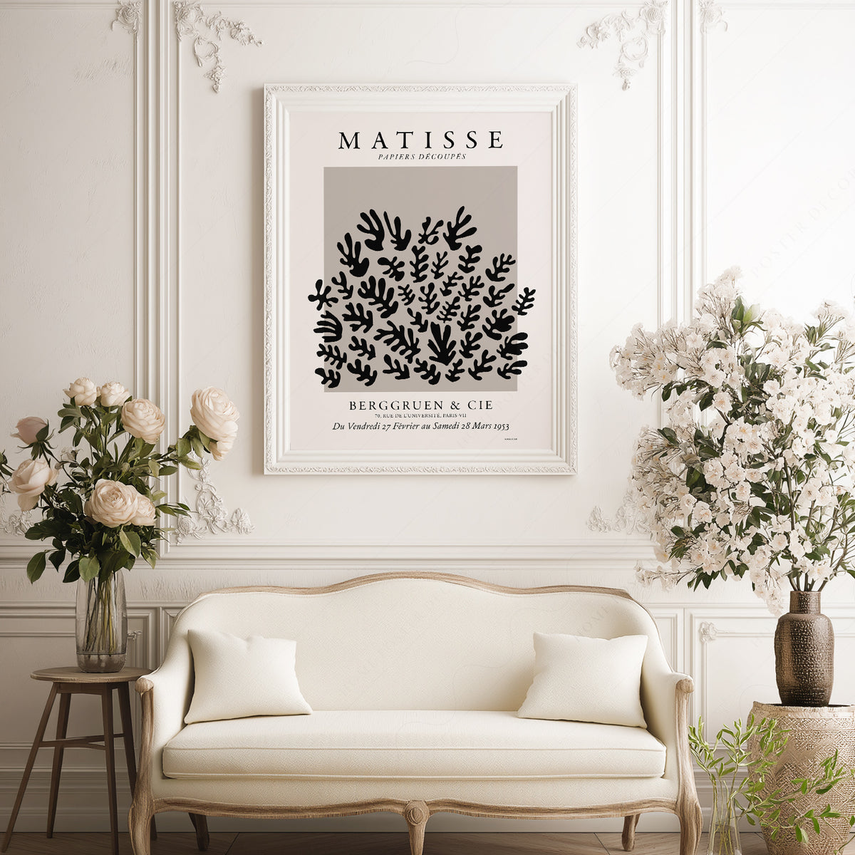 Henri Matisse Black Cut-Out Leaf Pattern Art Print — artwork preview 17