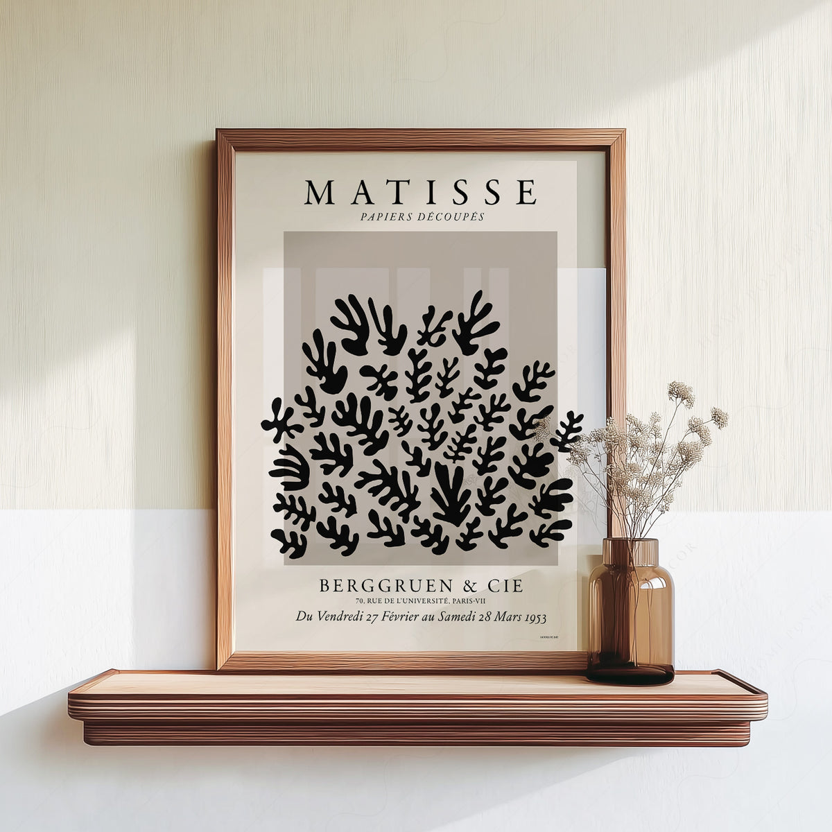 Henri Matisse Black Cut-Out Leaf Pattern Art Print — artwork preview 18