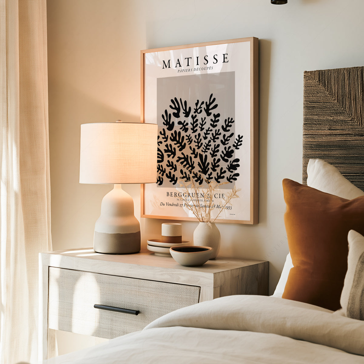 Henri Matisse Black Cut-Out Leaf Pattern Art Print — artwork preview 19
