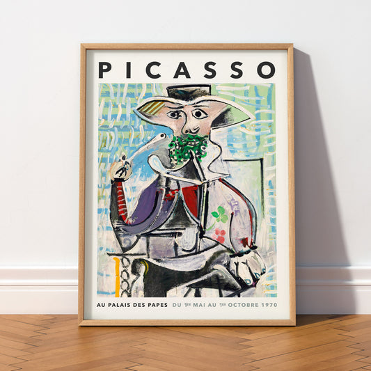 Pablo Picasso Homme à la Pipe Art Print – Cubist Exhibition Poster — artwork preview 2