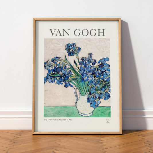 Vincent Van Gogh Irises in a White Vase Art Print – Floral Wall Decor — artwork preview 2