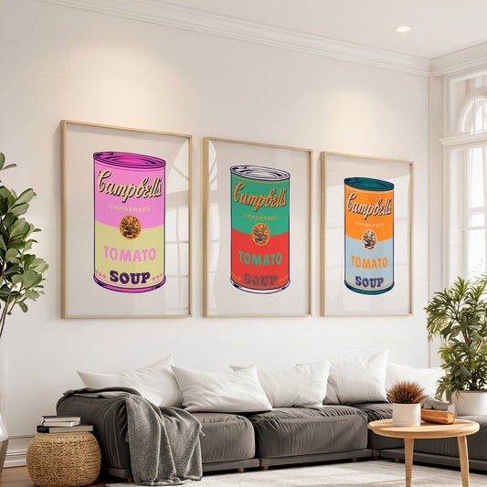 Andy Warhol Campbell's Soup Cans Print Set – Pop Art Wall Decor — artwork preview 1