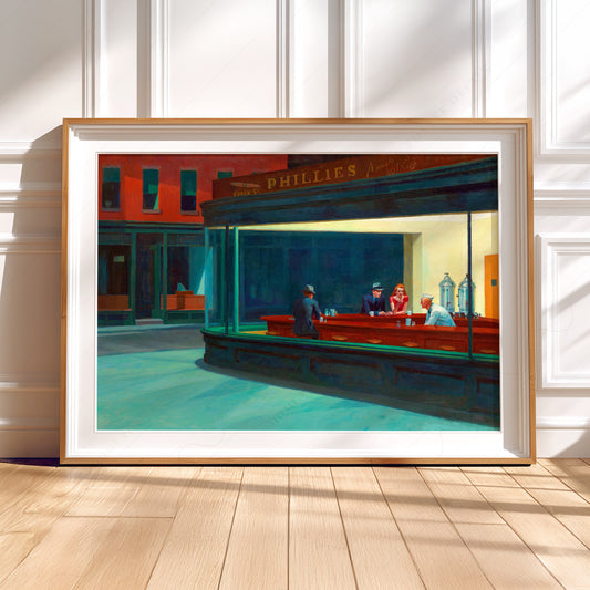 Edward Hopper Nighthawks Art Print – American Realism Wall Art Poster — artwork preview 5