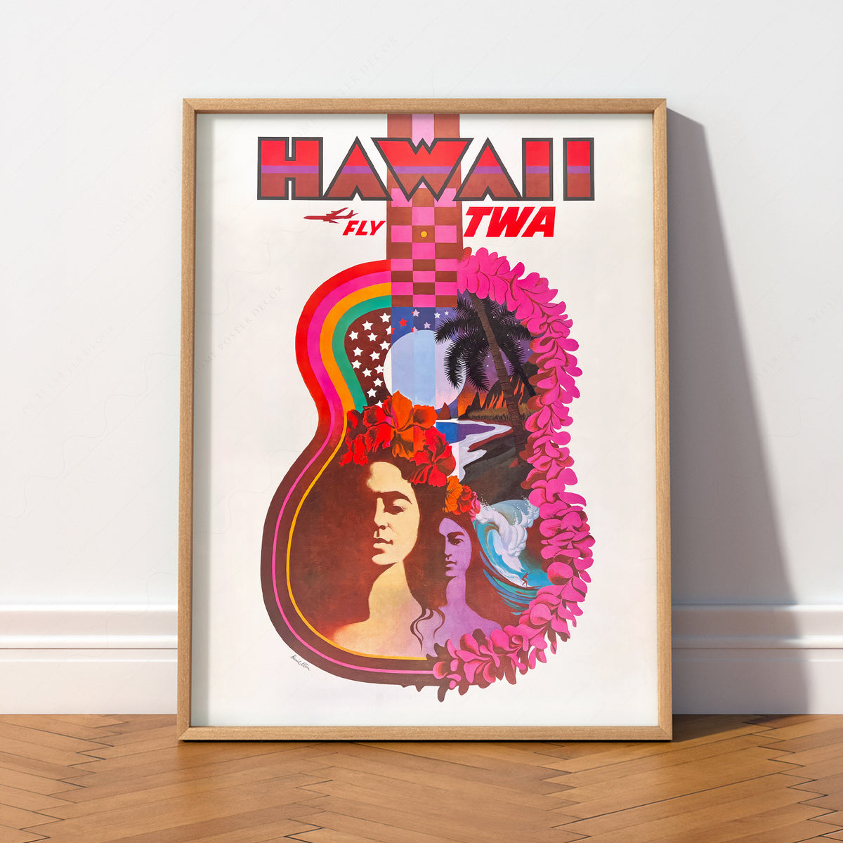 David Klein Hawaii Travel Poster Art Print — artwork preview 2