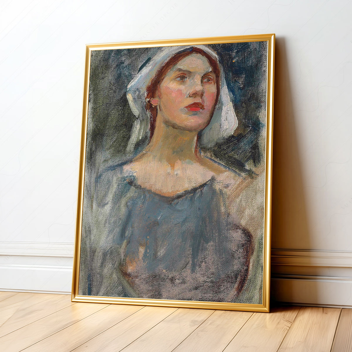 John William Waterhouse Portrait Study for The Enchanted Garden Art Print — artwork preview 1