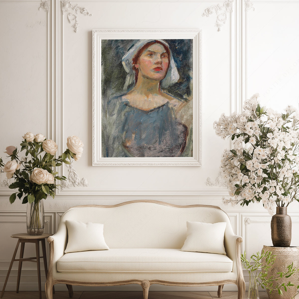 John William Waterhouse Portrait Study for The Enchanted Garden Art Print — artwork preview 17