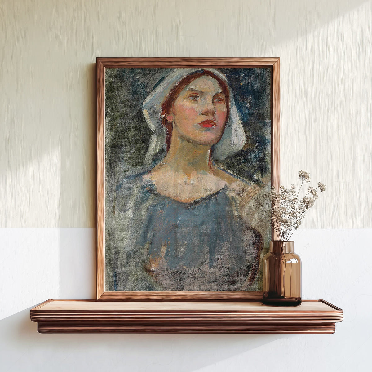 John William Waterhouse Portrait Study for The Enchanted Garden Art Print — artwork preview 18