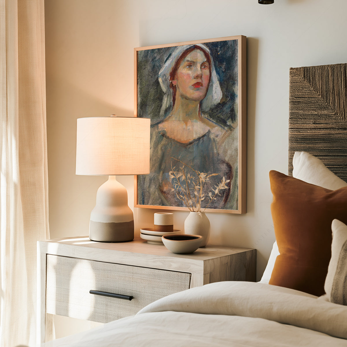 John William Waterhouse Portrait Study for The Enchanted Garden Art Print — artwork preview 19