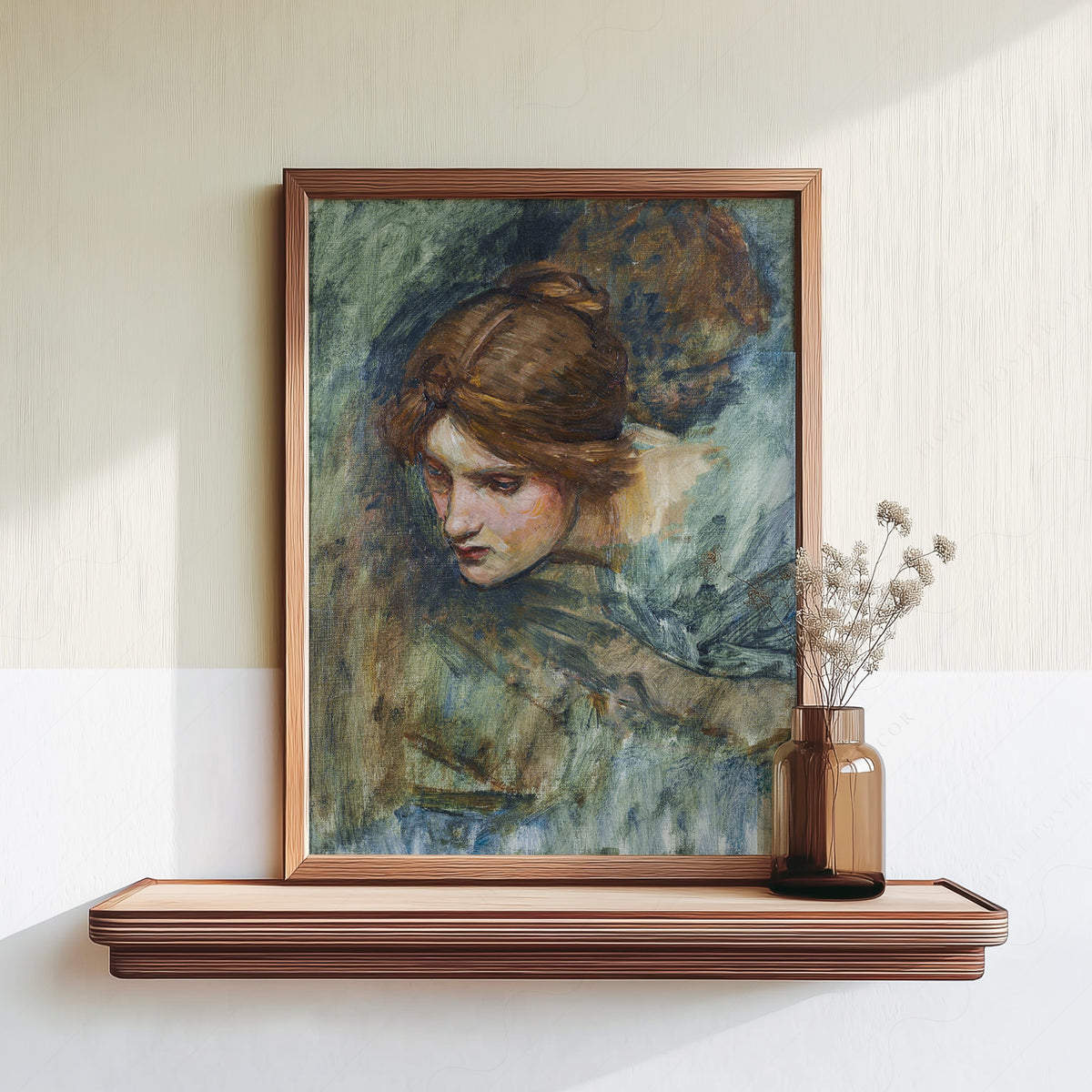 John William Waterhouse Study of a Woman's Head Art Print — artwork preview 18