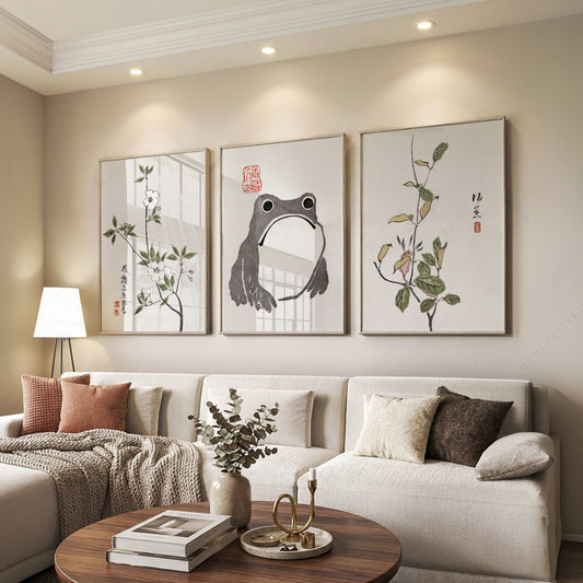 Matsumoto Hoji Frog Art Print Set – Japanese Botanical Wall Art Poster — artwork preview 7