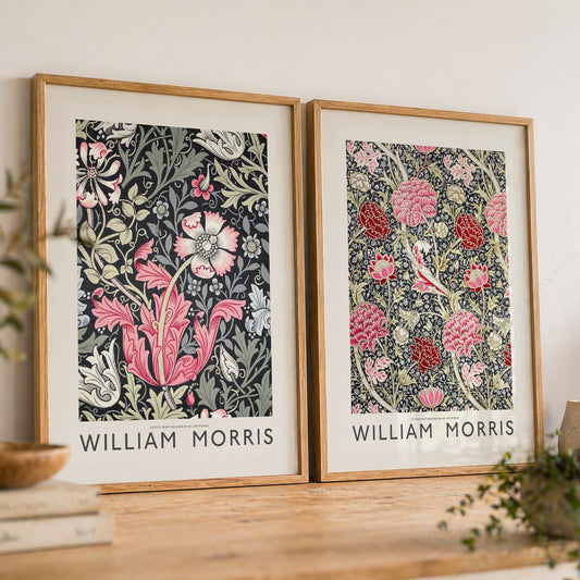 William Morris Pink Cray and Compton Floral Pair – Set of 2 Art Prints — artwork preview 8