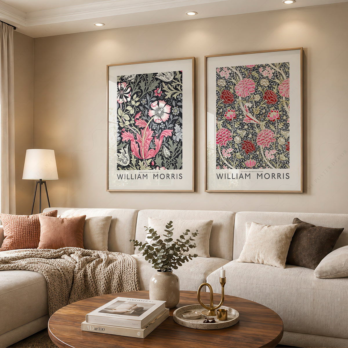 William Morris Pink Cray and Compton Floral Pair – Set of 2 Art Prints — artwork preview 12