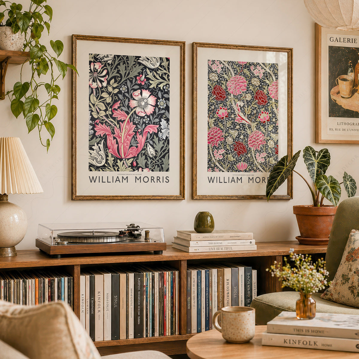 William Morris Pink Cray and Compton Floral Pair – Set of 2 Art Prints — artwork preview 23