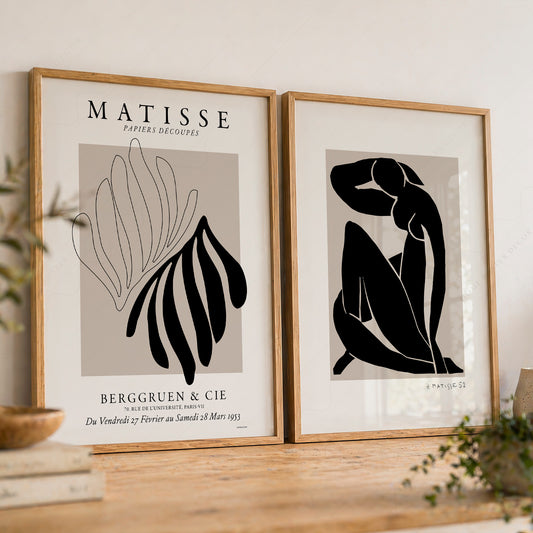 Henri Matisse Black Figure and Leaf Pair – Set of 2 Art Prints — artwork preview 8