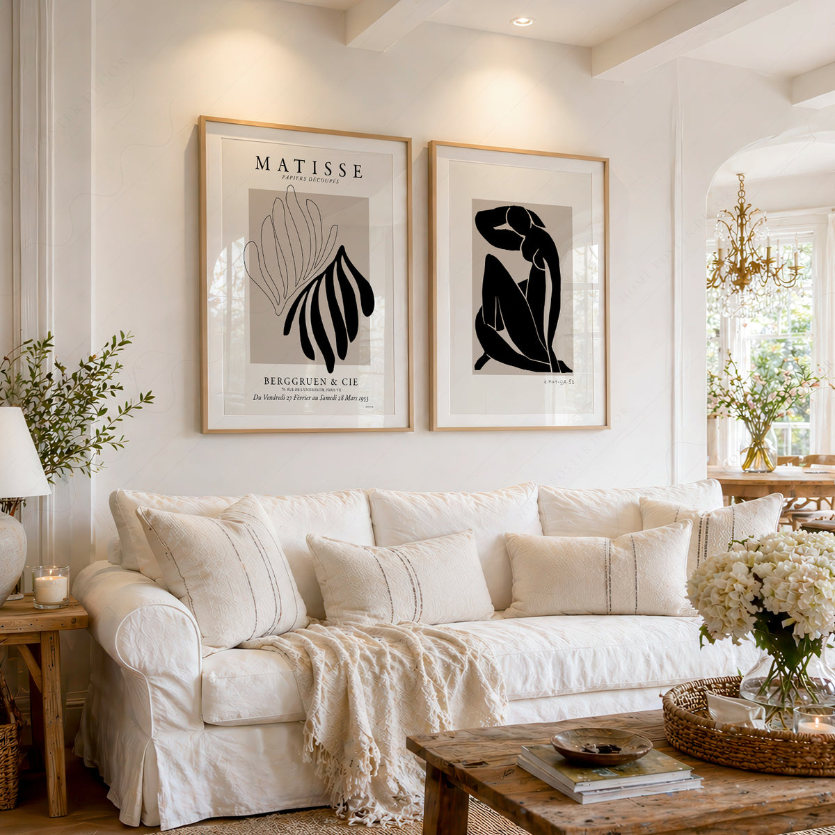 Henri Matisse Black Figure and Leaf Pair – Set of 2 Art Prints — artwork preview 1
