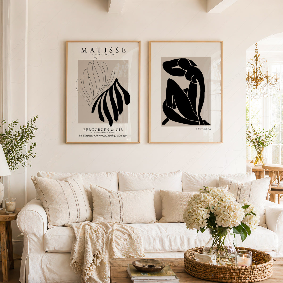 Henri Matisse Black Figure and Leaf Pair – Set of 2 Art Prints — artwork preview 2