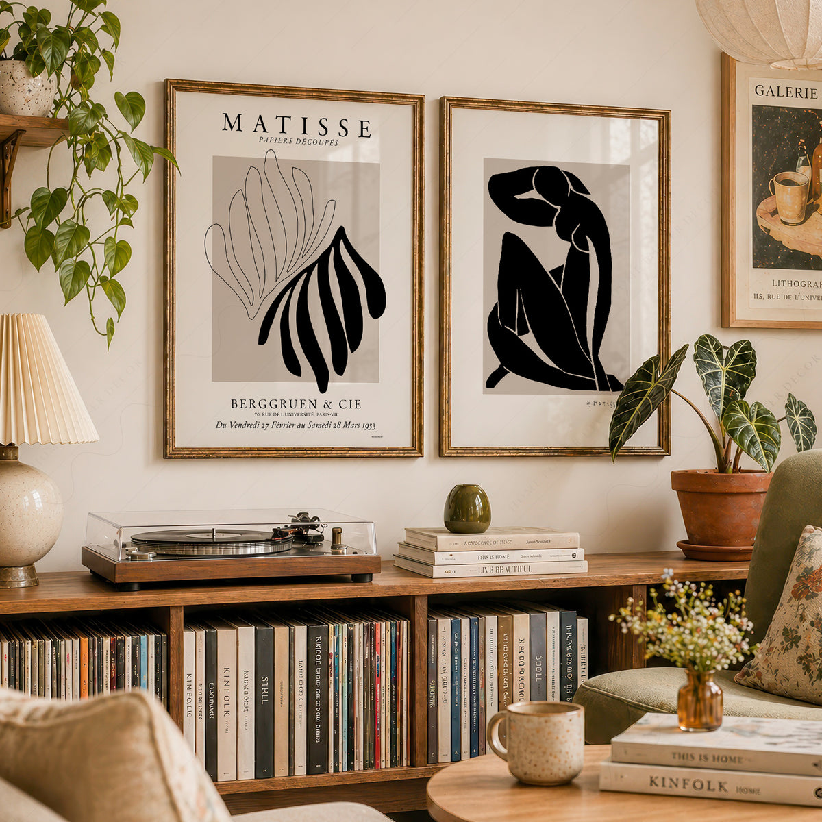 Henri Matisse Black Figure and Leaf Pair – Set of 2 Art Prints — artwork preview 23