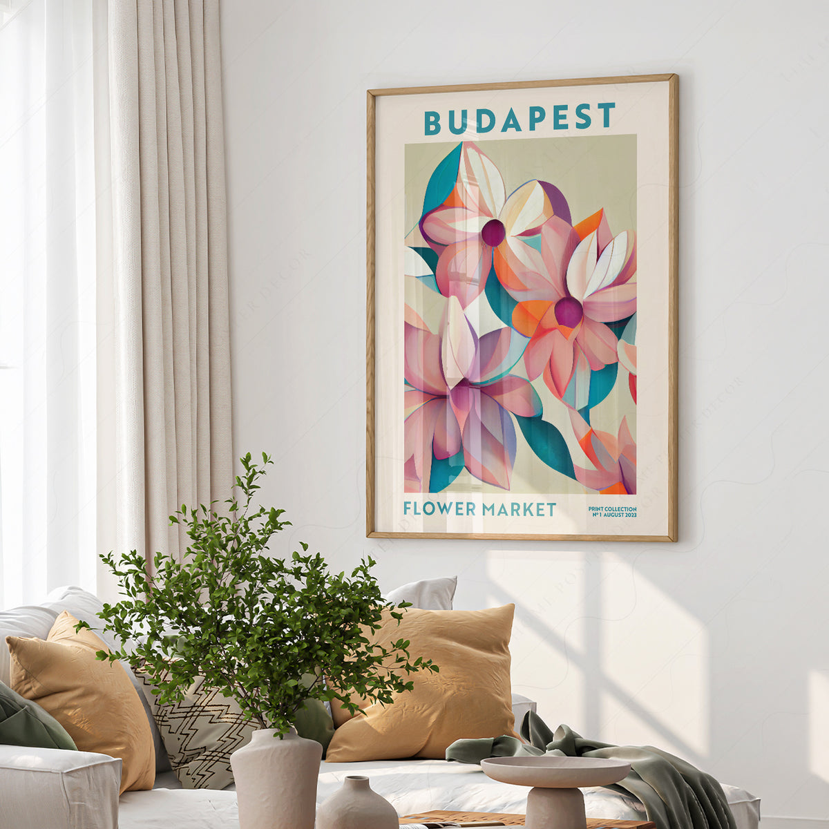 Budapest Flower Market Art Print — artwork preview 6