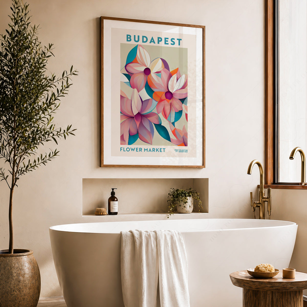 Budapest Flower Market Art Print — artwork preview 22