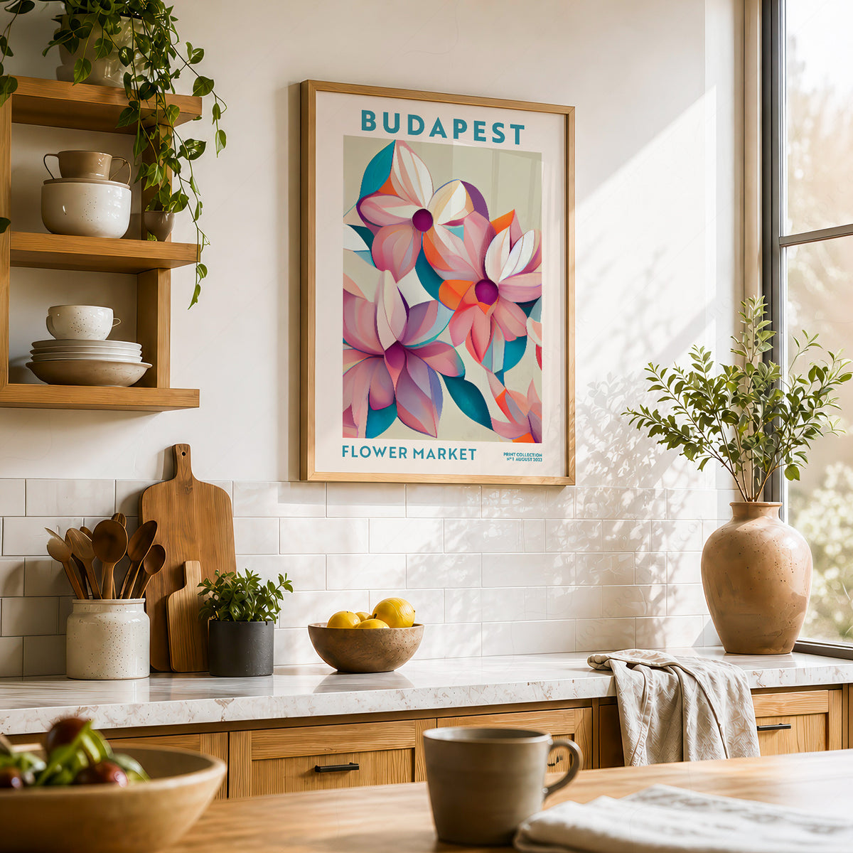 Budapest Flower Market Art Print — artwork preview 23