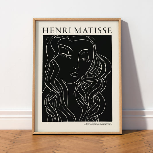 Henri Matisse Dors Dormeuse Art Print – Modern Line Art Wall Decor — artwork preview 2