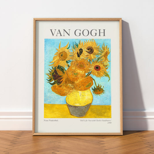 Van Gogh Vase with Twelve Sunflowers Art Print – Classic Wall Decor — artwork preview 2
