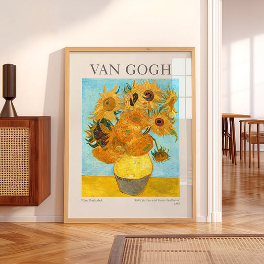 Van Gogh Vase with Twelve Sunflowers Art Print – Classic Wall Decor — artwork preview 5