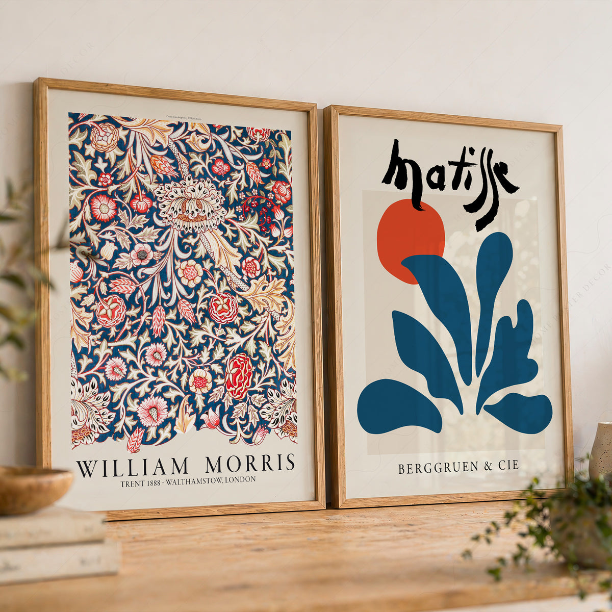 Matisse and Morris Blue Pair – Set of 2 Art Prints — artwork preview 8