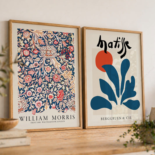 Matisse and Morris Blue Pair – Set of 2 Art Prints — artwork preview 8