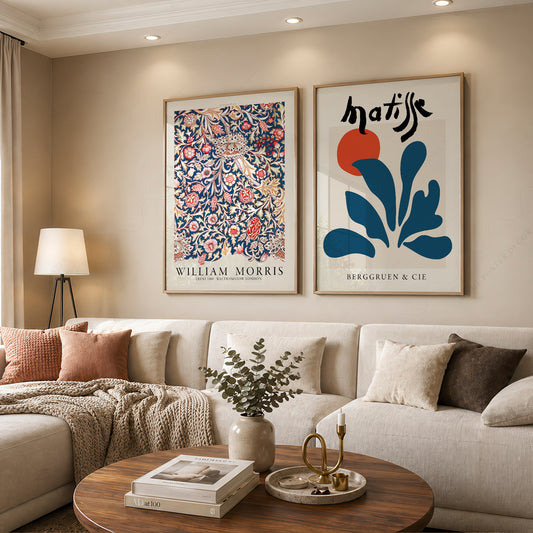 Matisse and Morris Blue Pair – Set of 2 Art Prints — artwork preview 12