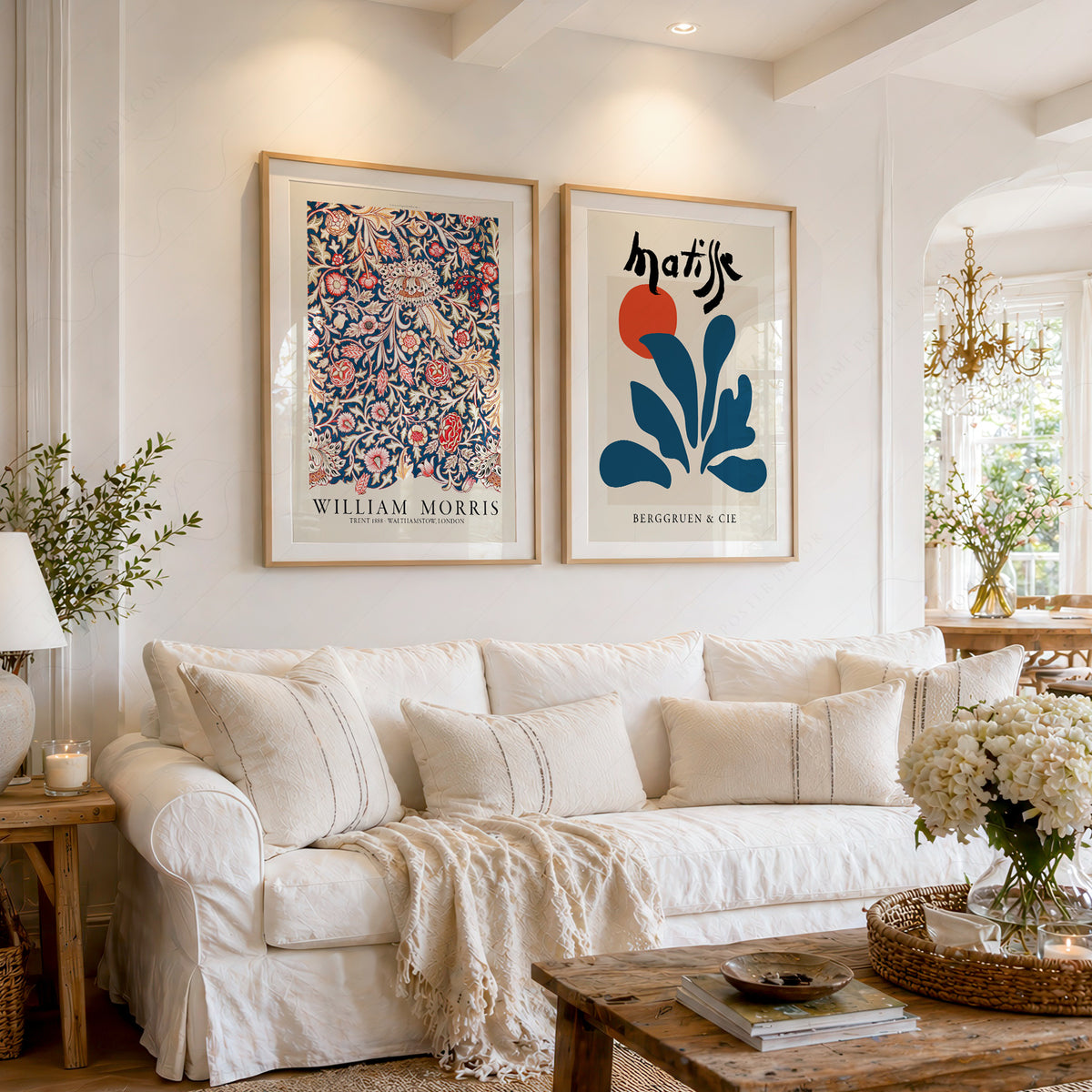 Matisse and Morris Blue Pair – Set of 2 Art Prints — artwork preview 1