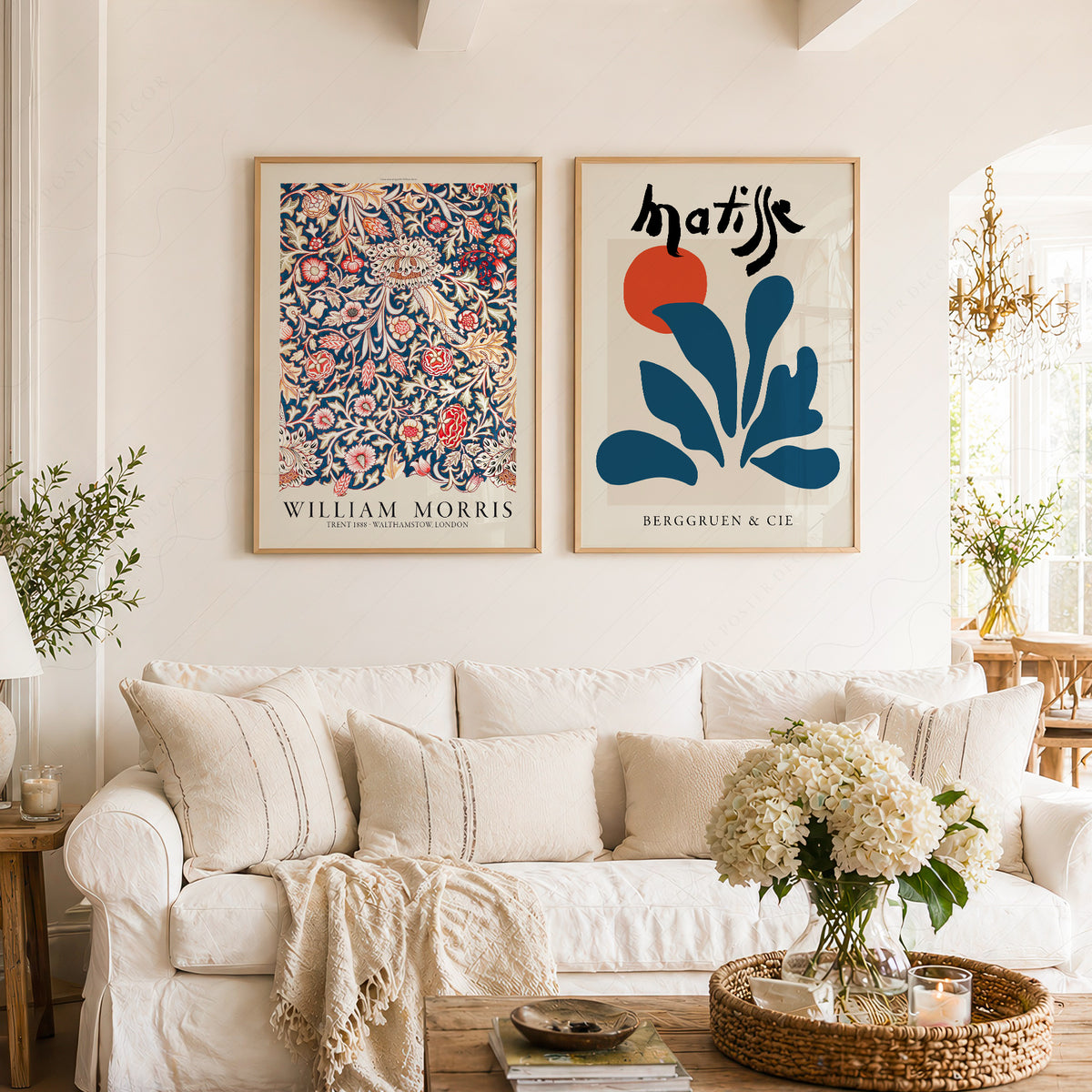 Matisse and Morris Blue Pair – Set of 2 Art Prints — artwork preview 2