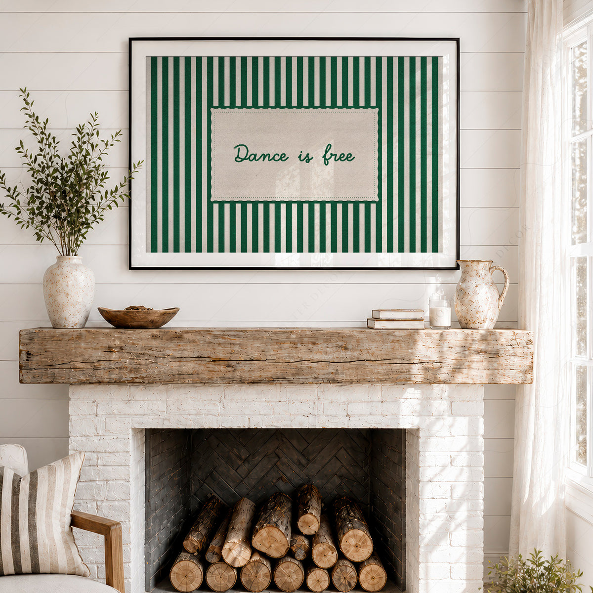 Dance Is Free Quote Art Print — artwork preview 18