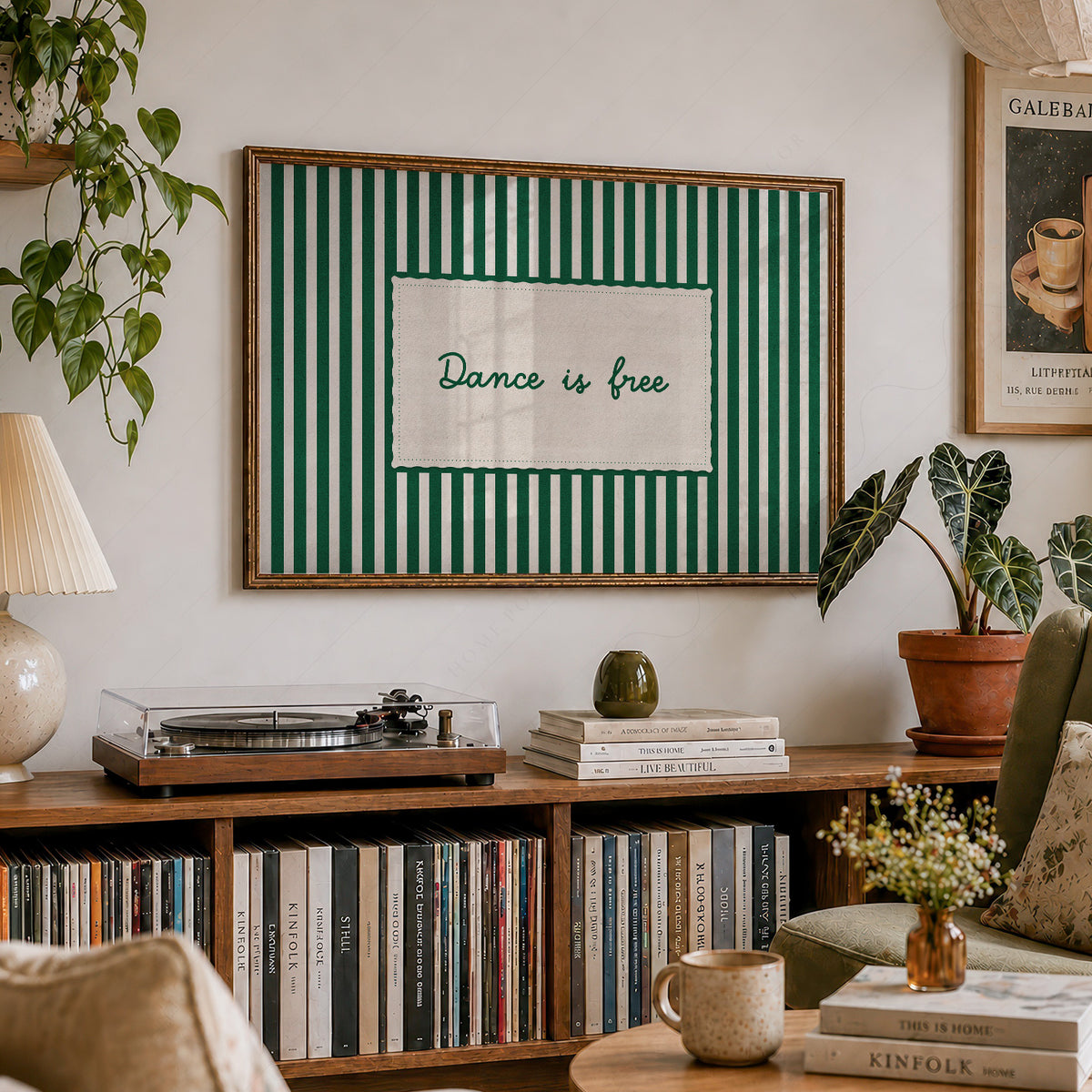 Dance Is Free Quote Art Print — artwork preview 19
