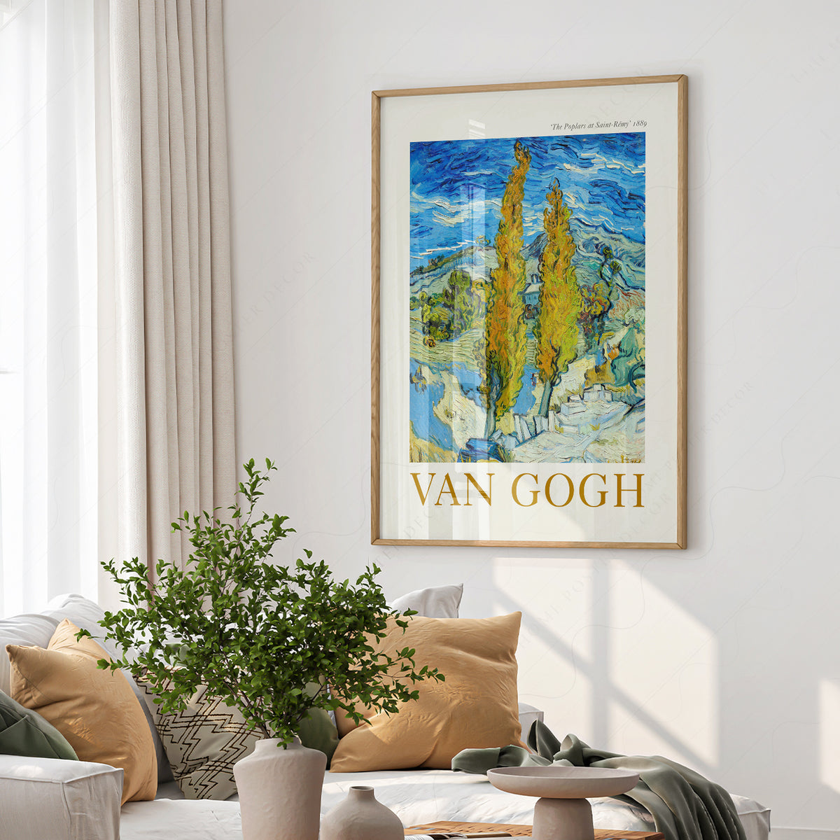 Vincent van Gogh Poplar Trees Exhibition Poster Art Print — artwork preview 6