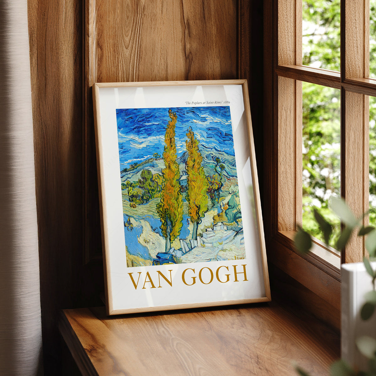 Vincent van Gogh Poplar Trees Exhibition Poster Art Print — artwork preview 7