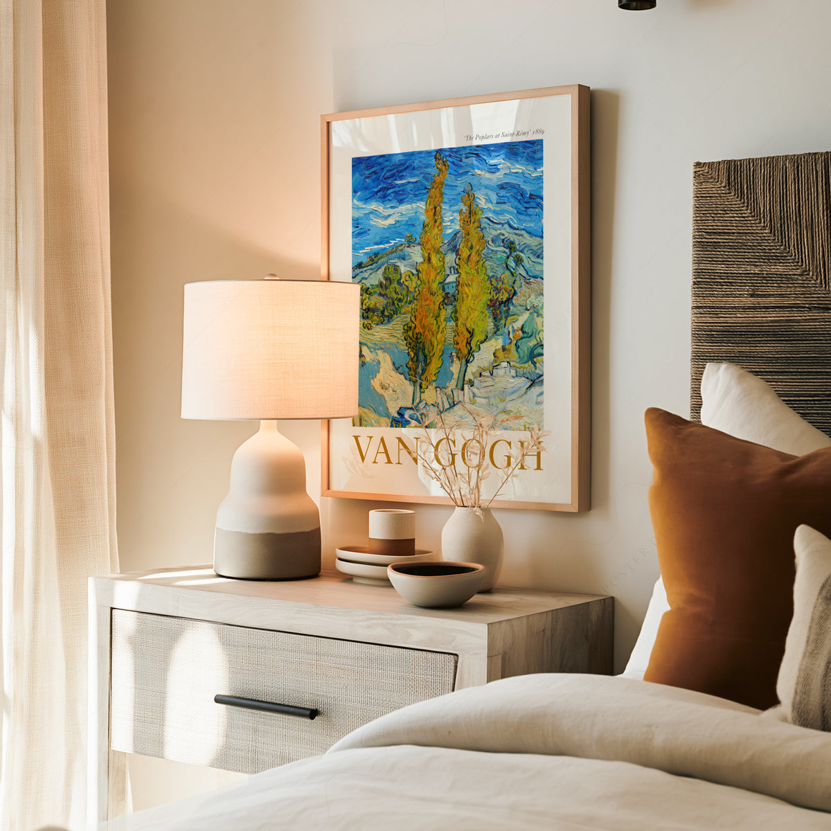 Vincent van Gogh Poplar Trees Exhibition Poster Art Print — artwork preview 19