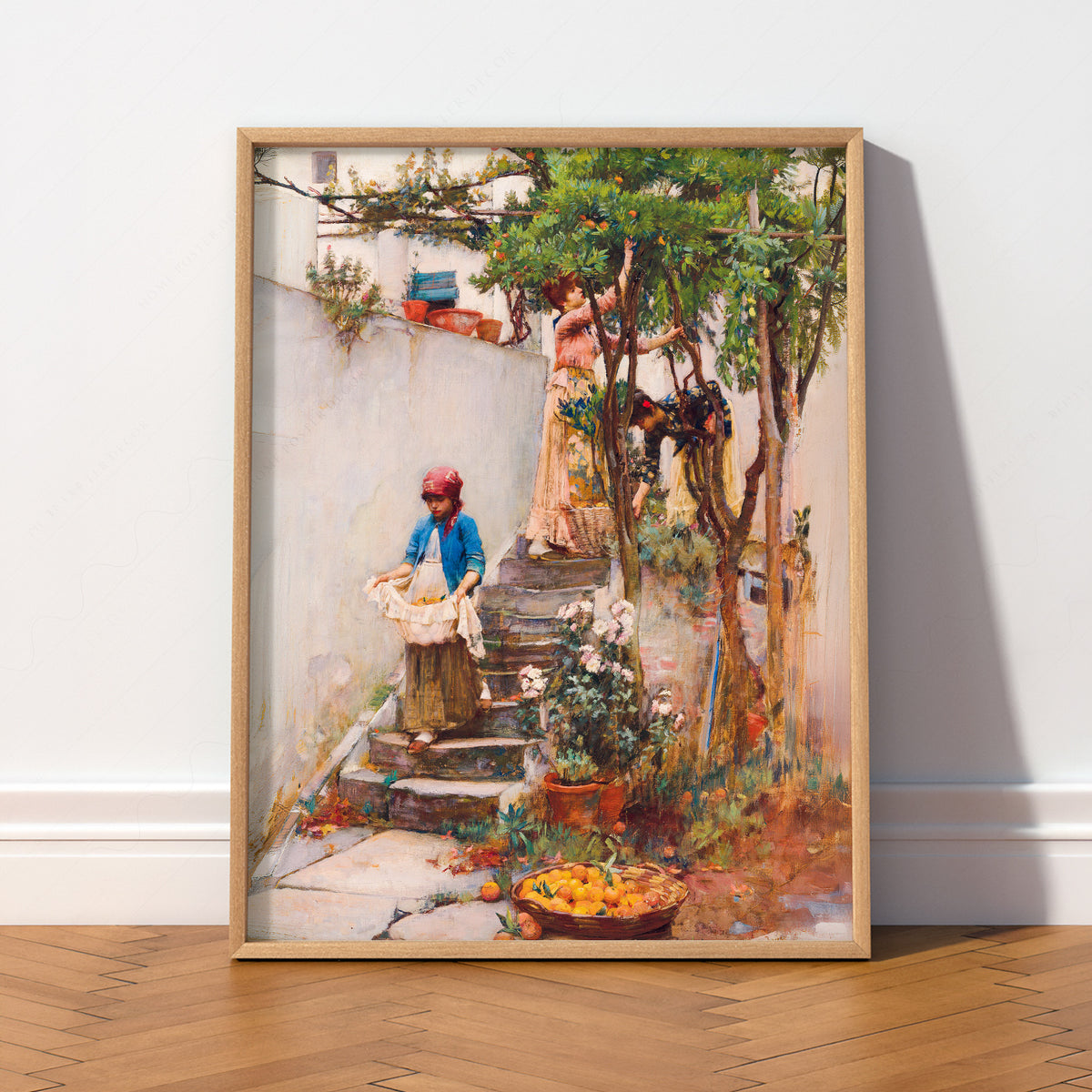 John William Waterhouse An Orange Garden Art Print — artwork preview 2