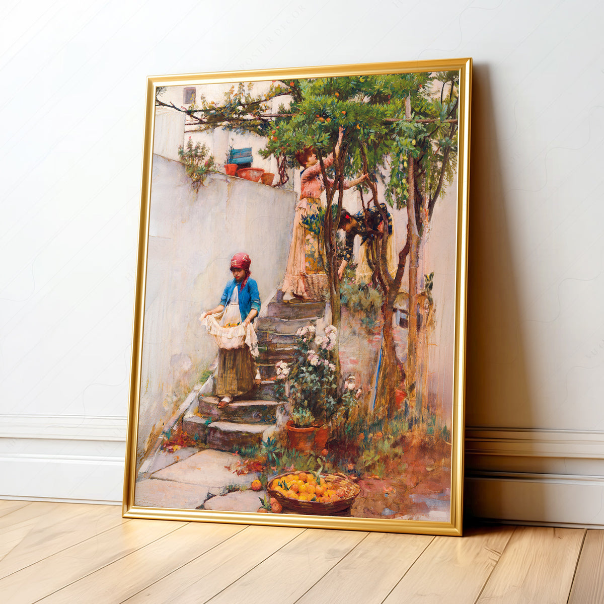 John William Waterhouse An Orange Garden Art Print — artwork preview 1