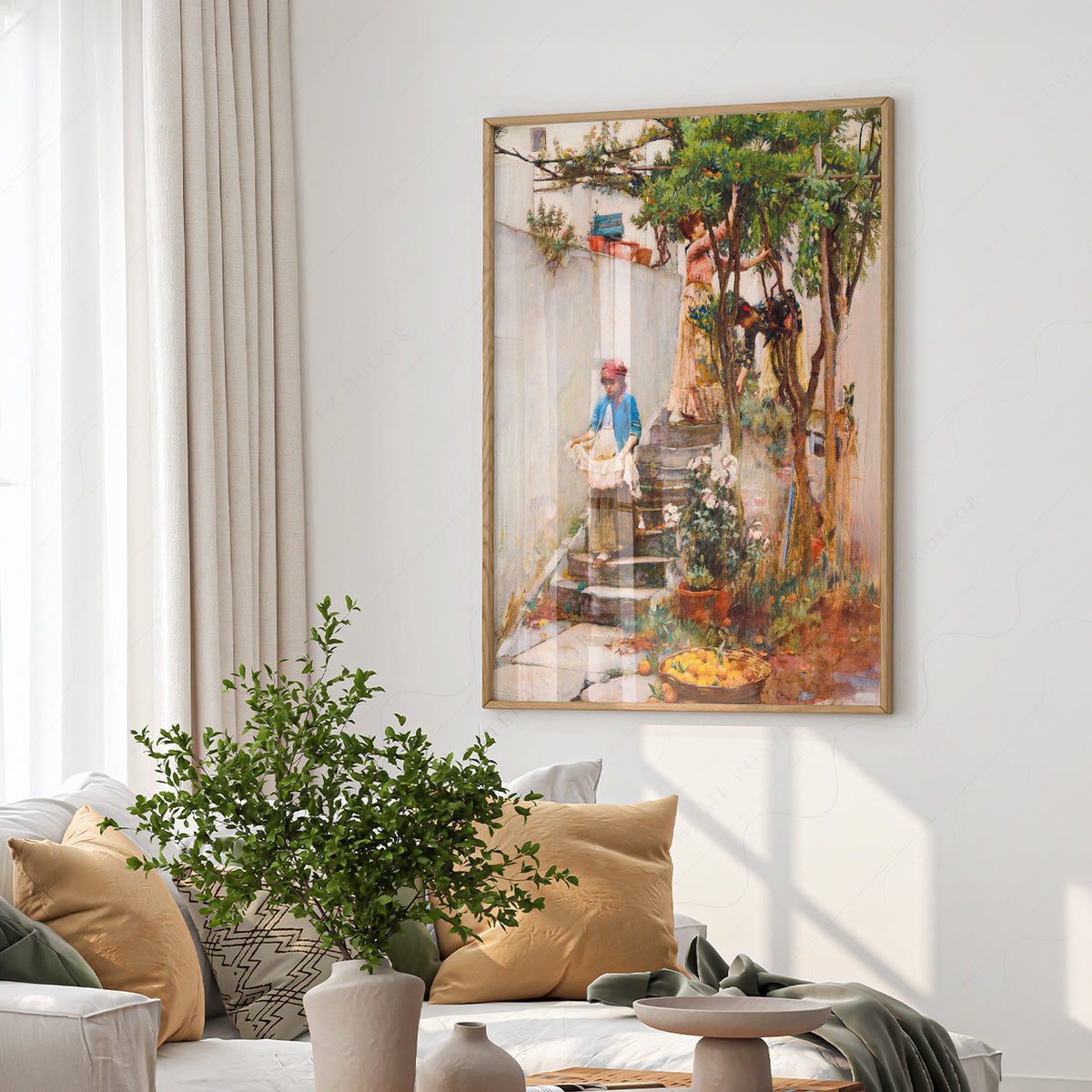 John William Waterhouse An Orange Garden Art Print — artwork preview 6