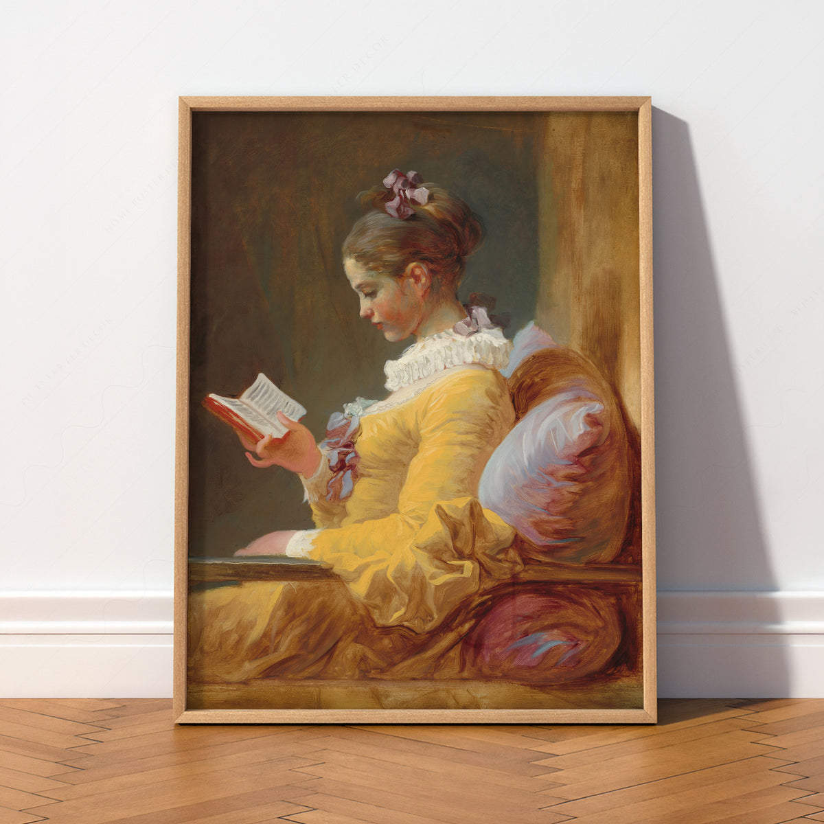 Young Girl Reading Art Print — artwork preview 2