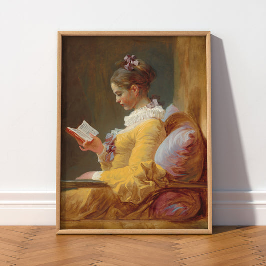 Young Girl Reading Art Print — artwork preview 2