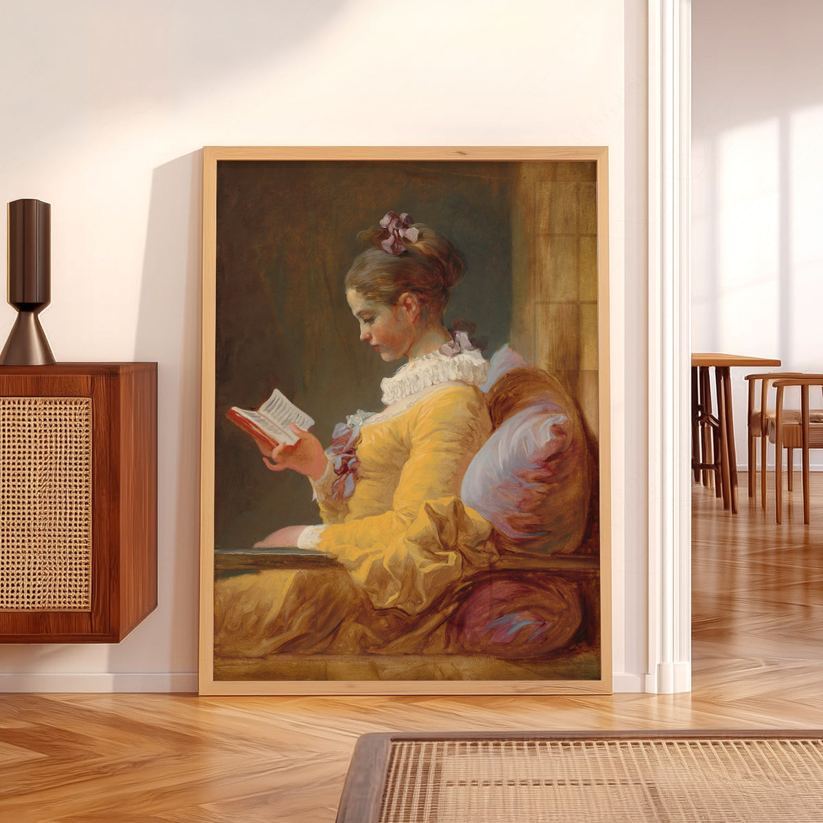 Young Girl Reading Art Print — artwork preview 5