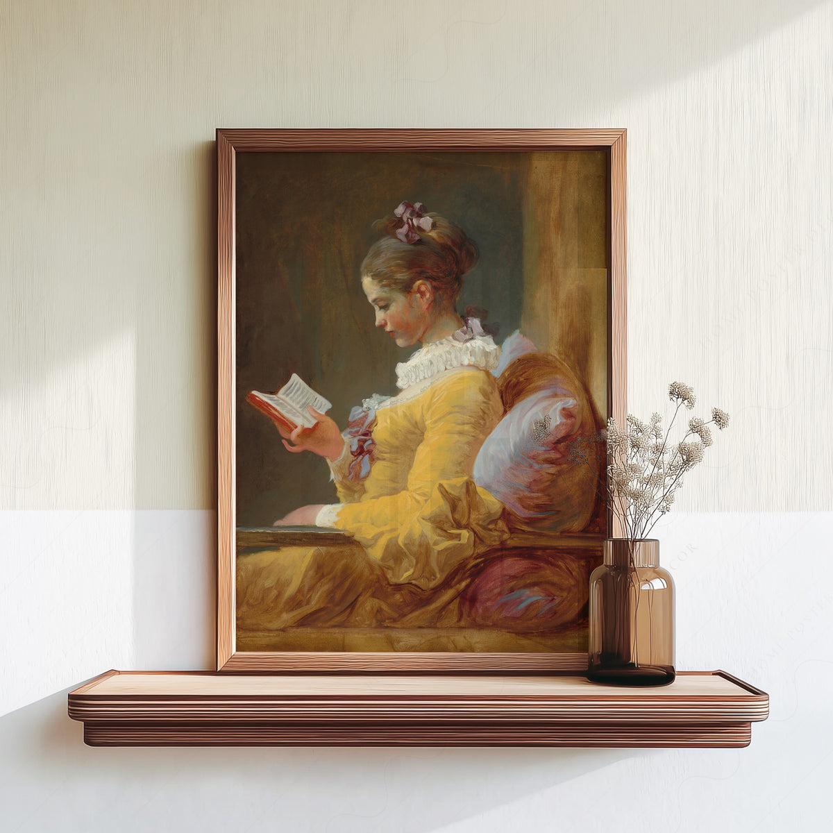 Young Girl Reading Art Print — artwork preview 18