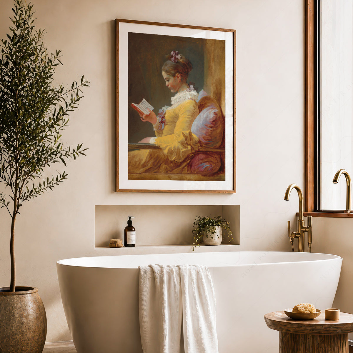 Young Girl Reading Art Print — artwork preview 22