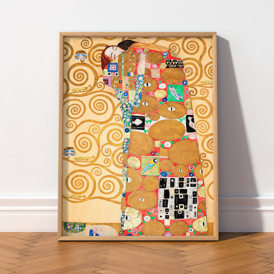 Gustav Klimt Fulfillment Art Print – Art Nouveau Golden Wall Poster — artwork preview 2
